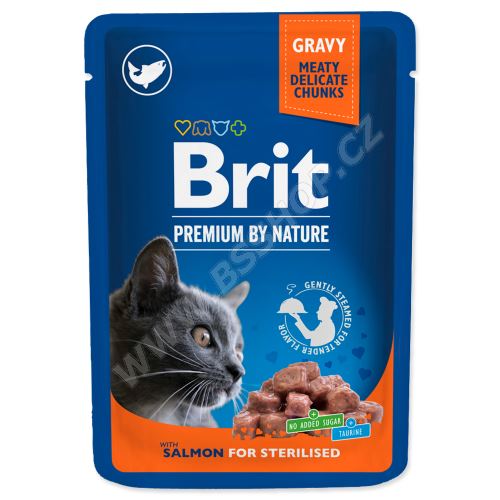Brit Premium Cat kapsička Salmon for Sterilised 100g