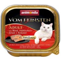 Paštika ANIMONDA Vom Feinsten CORE hovězí, kuřecí prsa + bylinky pro kočky 100g